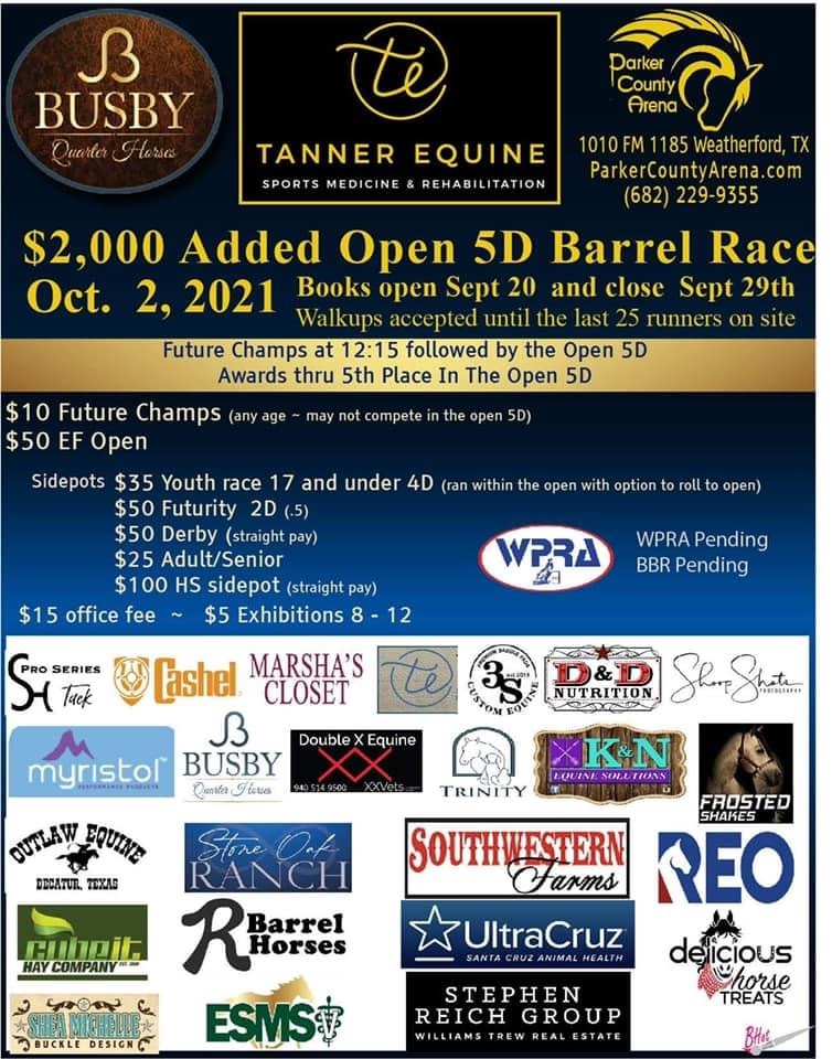 Busby QH / Tanner Equine Open 5D