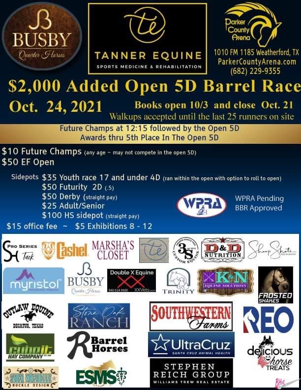 Busby QH / Tanner Equine Open 5D