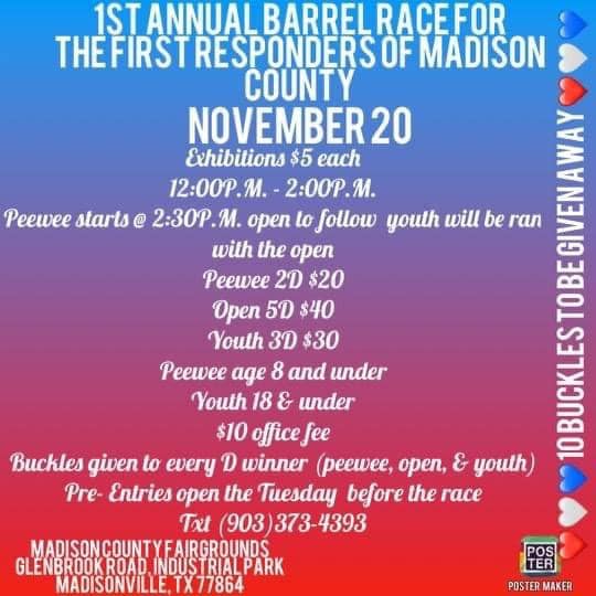 Barrel Race for the First Responders of Madison County
