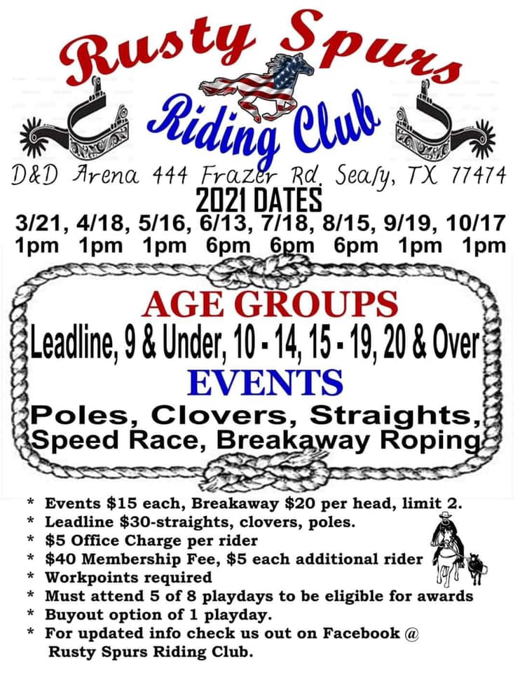 Rusty Spur Riding Club 2021 Playdays