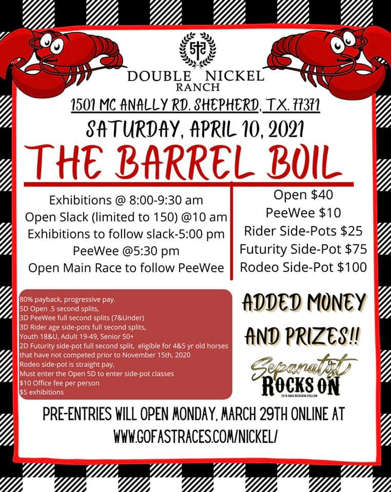 The Barrel Boil 5D Barrel Race