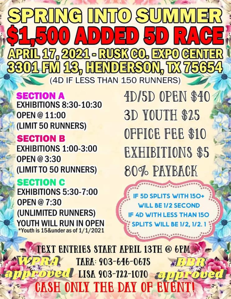 Spring Into Summer $1500 Added 5D Race