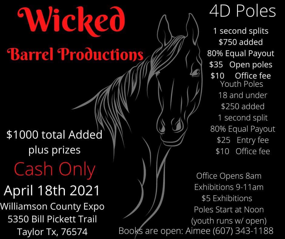 Wicked Barrel Productions • 4D POLES • $750 Added!