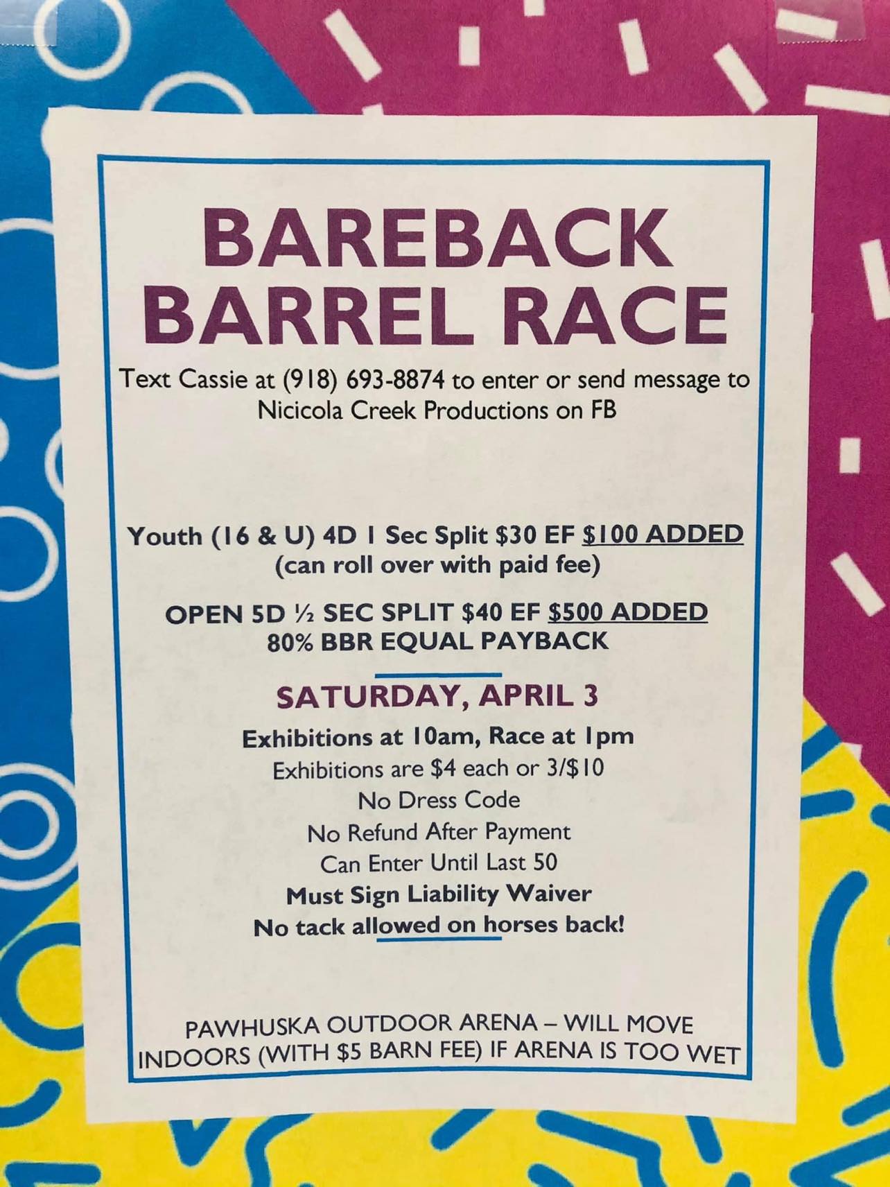 Open 5D & Bareback Barrel Race