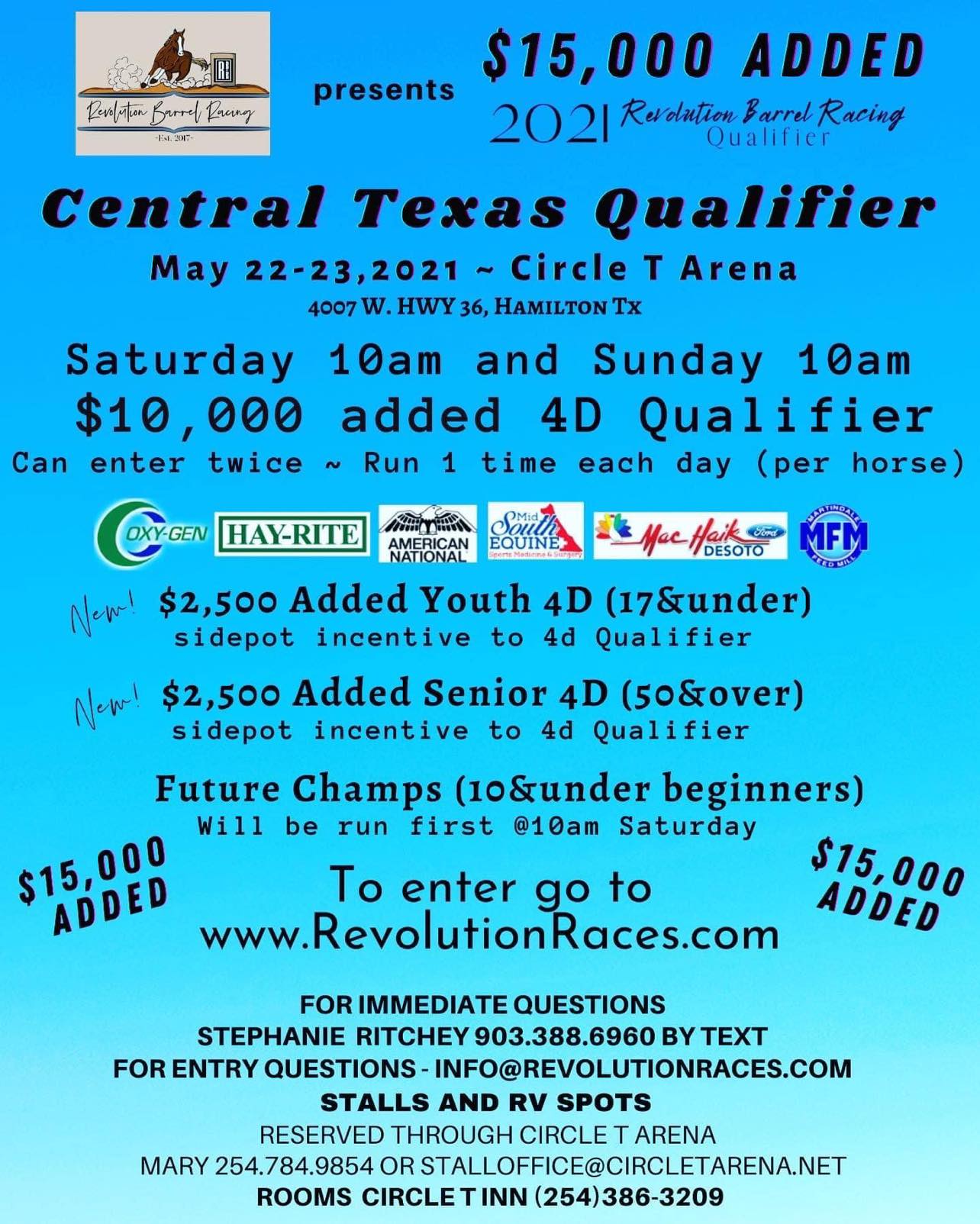 Revolution Barrel Racing presents $15,000 Added Central Texas Qualifier