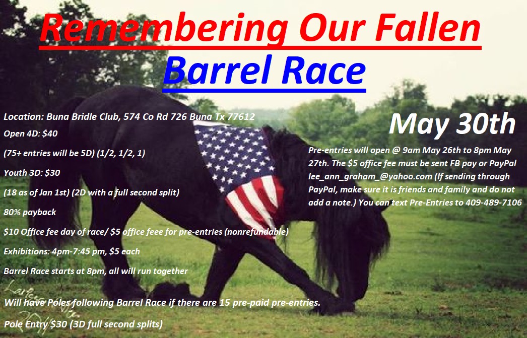 Remembering Our Fallen Barrel Race 