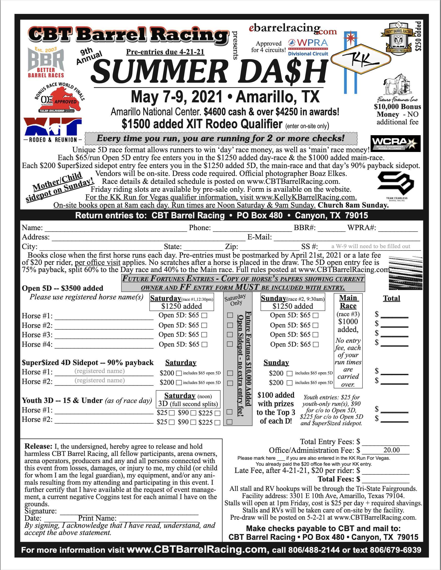 CBT Barrel Racing • Summer Dash