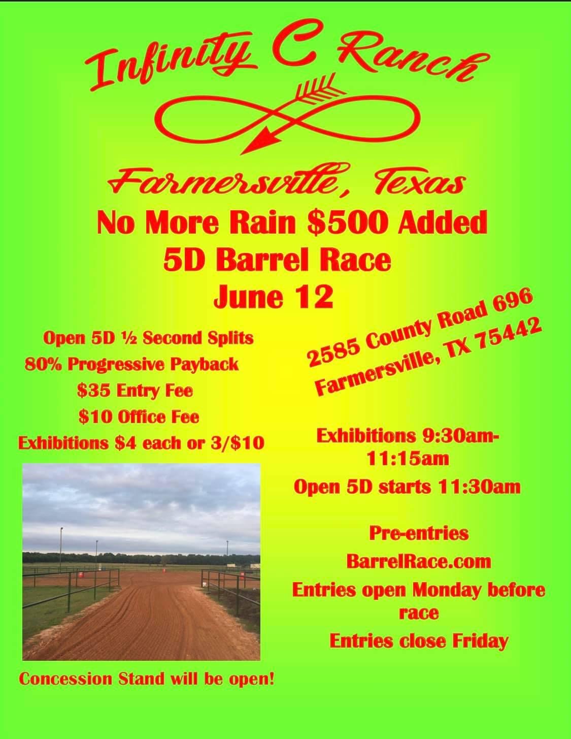 No More Rain $500 Added 5D Barrel Race