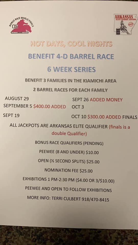 Benefit 4D Barrel Race 6 Week Series