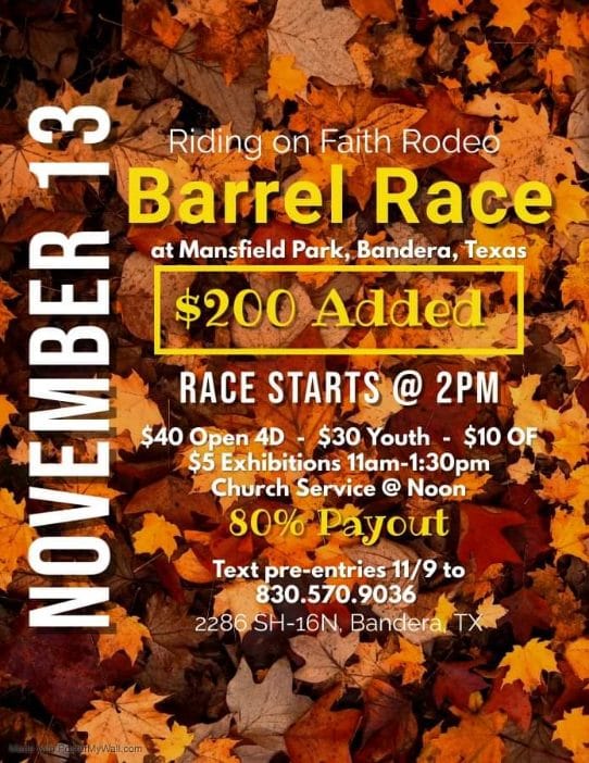 Riding on Faith Rodeo Barrel Race