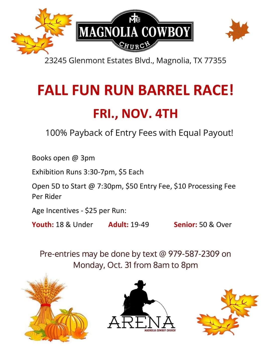 Fall Fun Run Barrel Race