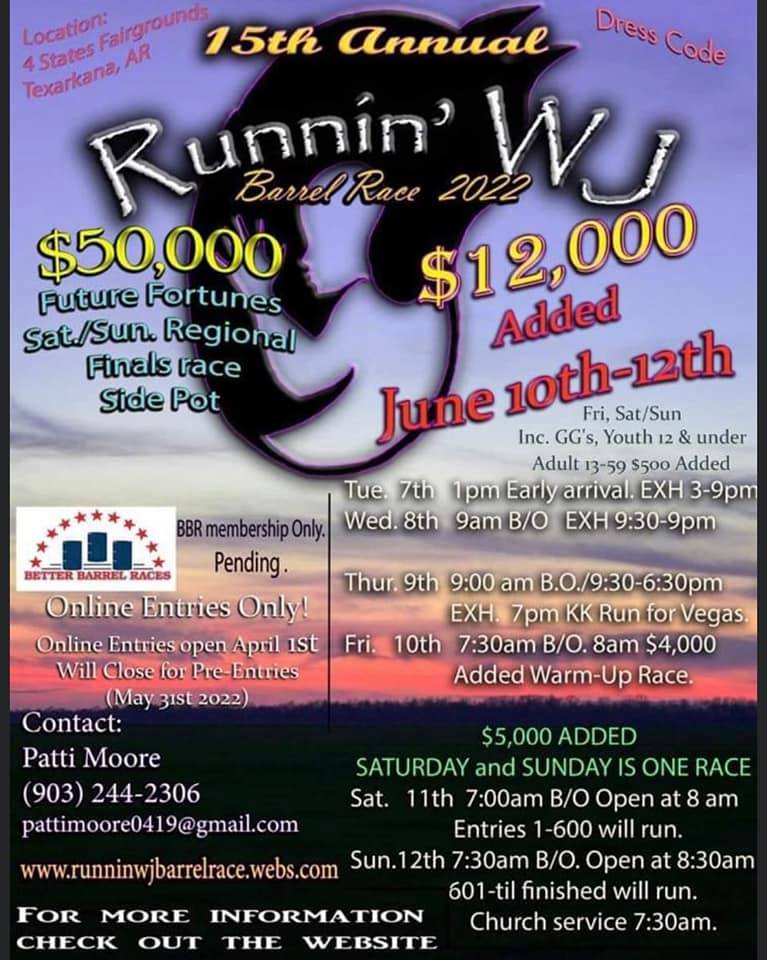 15th Annual Runnin' WJ Barrel Race