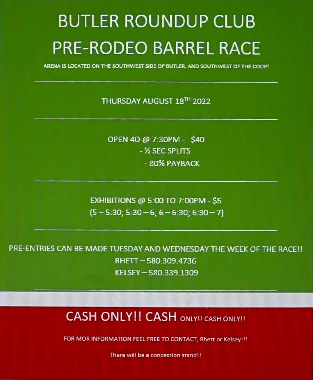 Pre Rodeo Barrel Race
