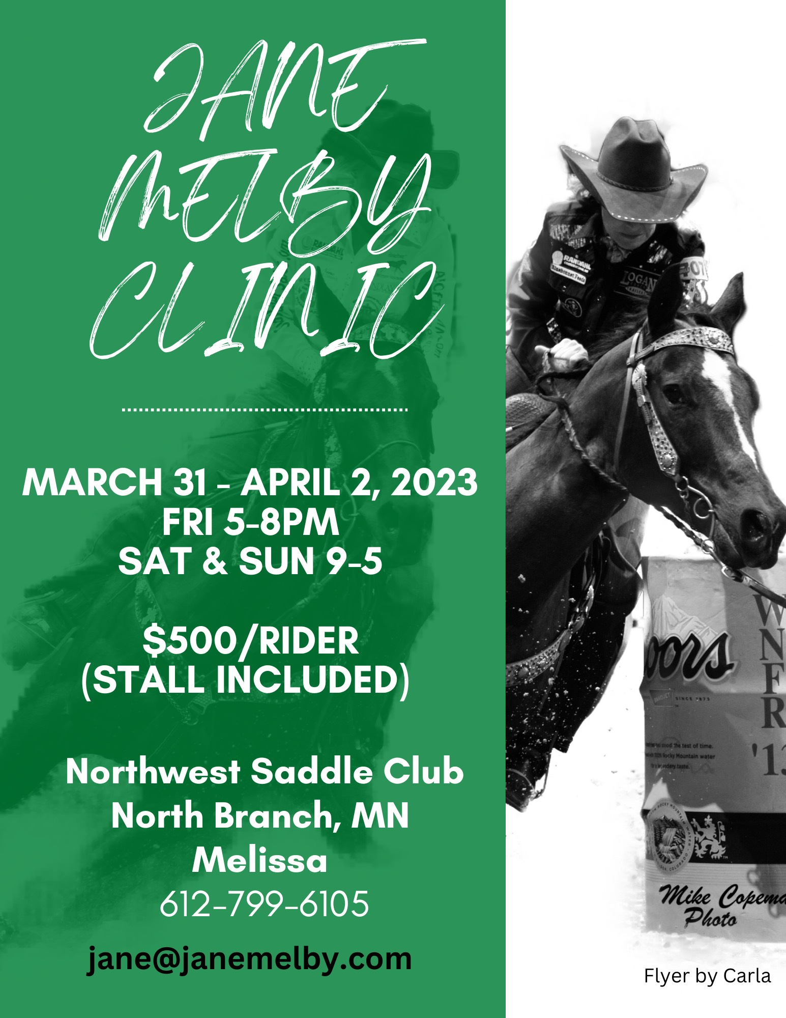 Jane Melby Barrel Racing Clinic North Branch, MN