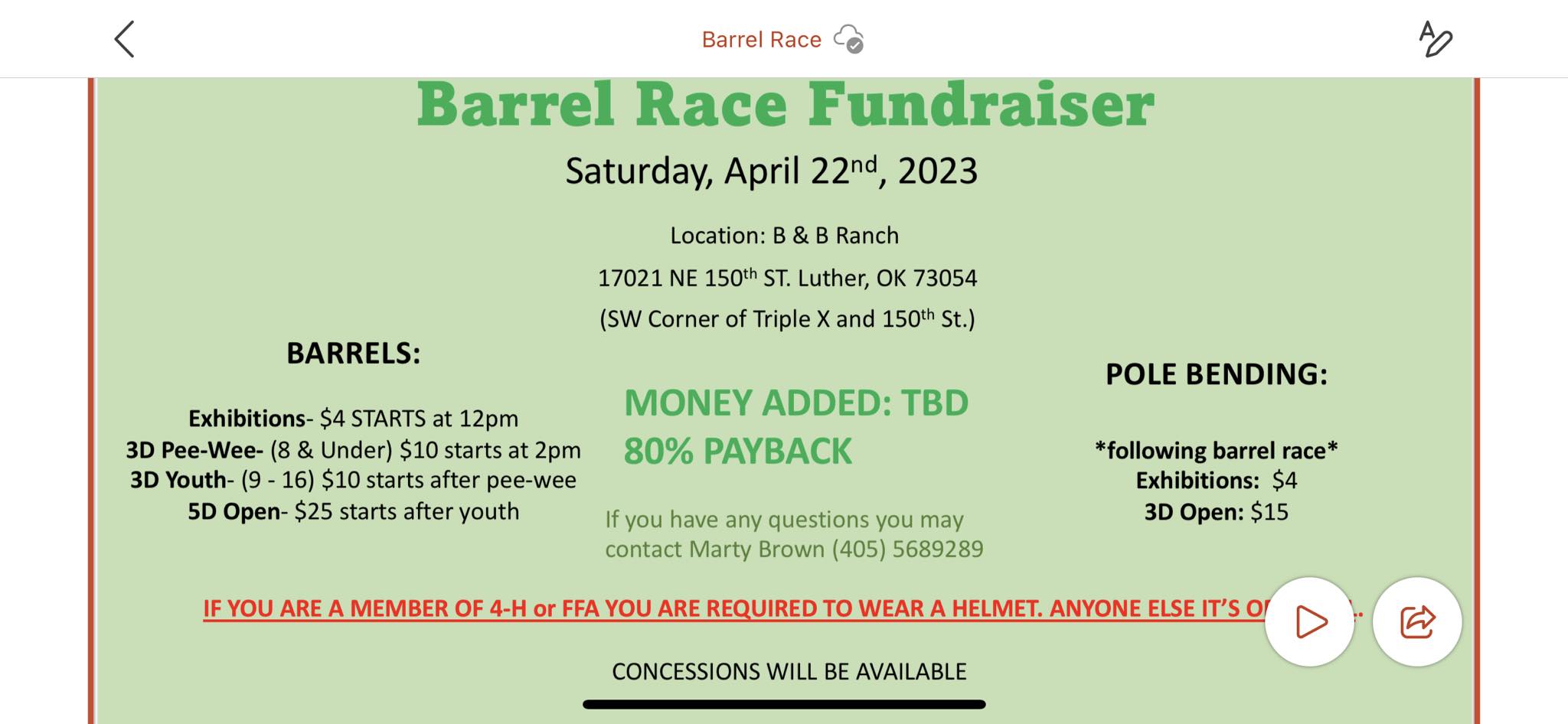 Barrel Race Fundraiser
