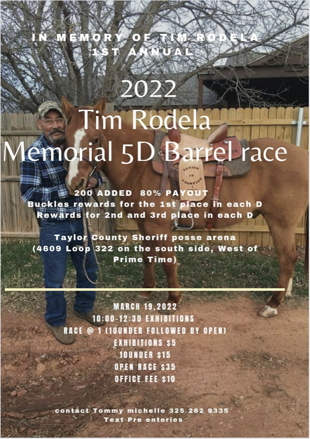2022 Tim Rodela Memorial 5D Barrel Race