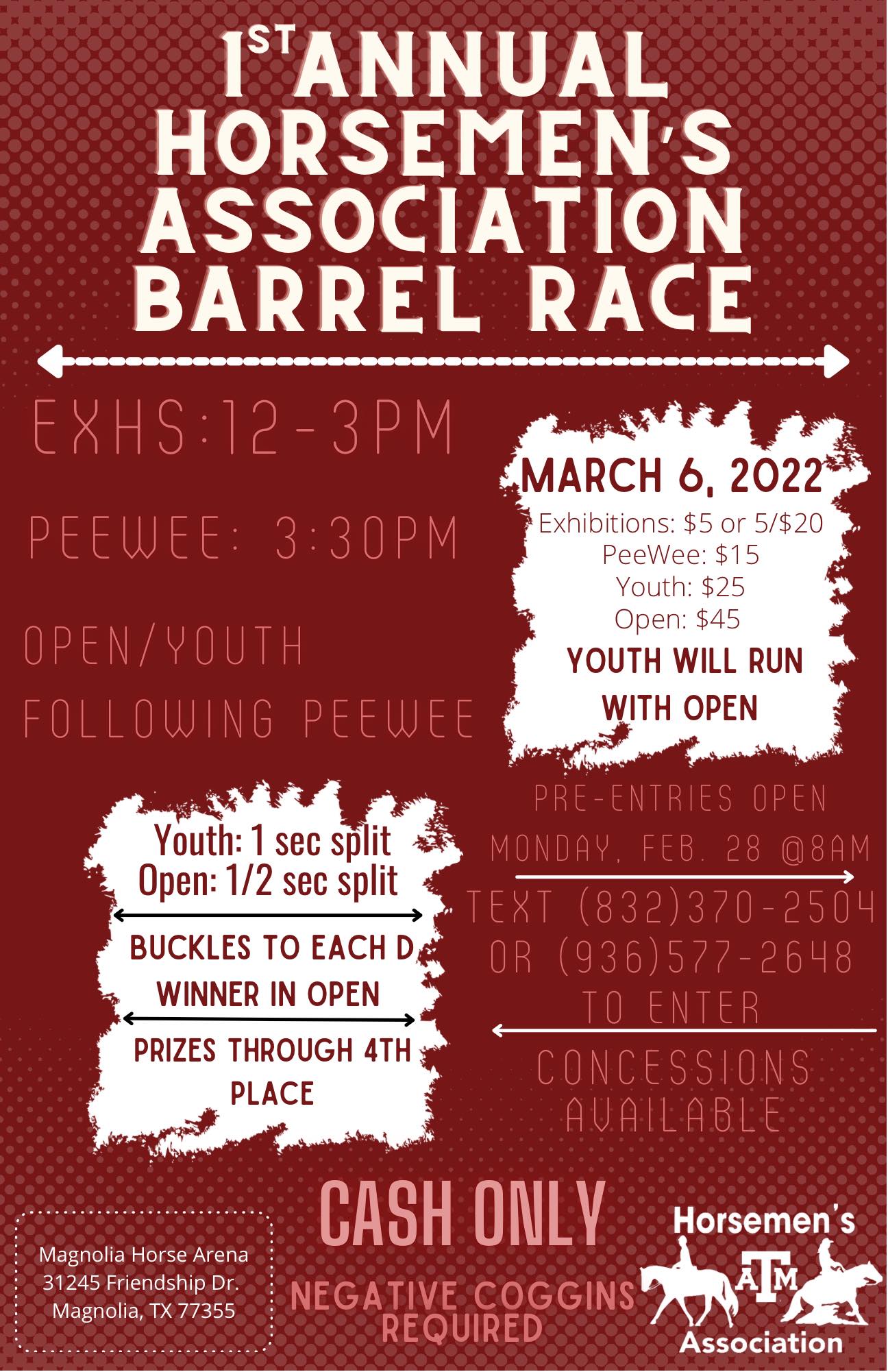 1st Annual Horsemen's Assoc Barrel Race