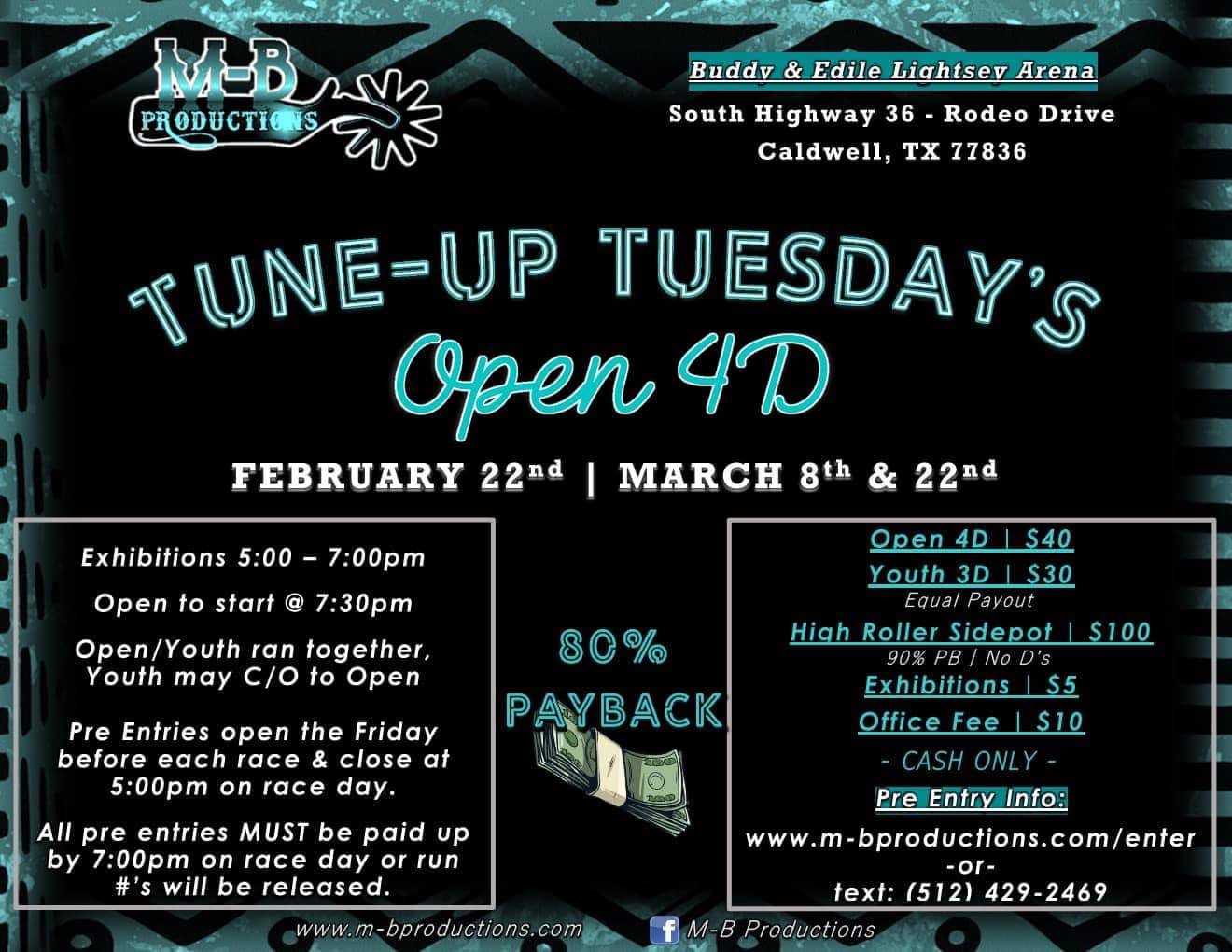 Tune-Up Tuesday's Open 4D
