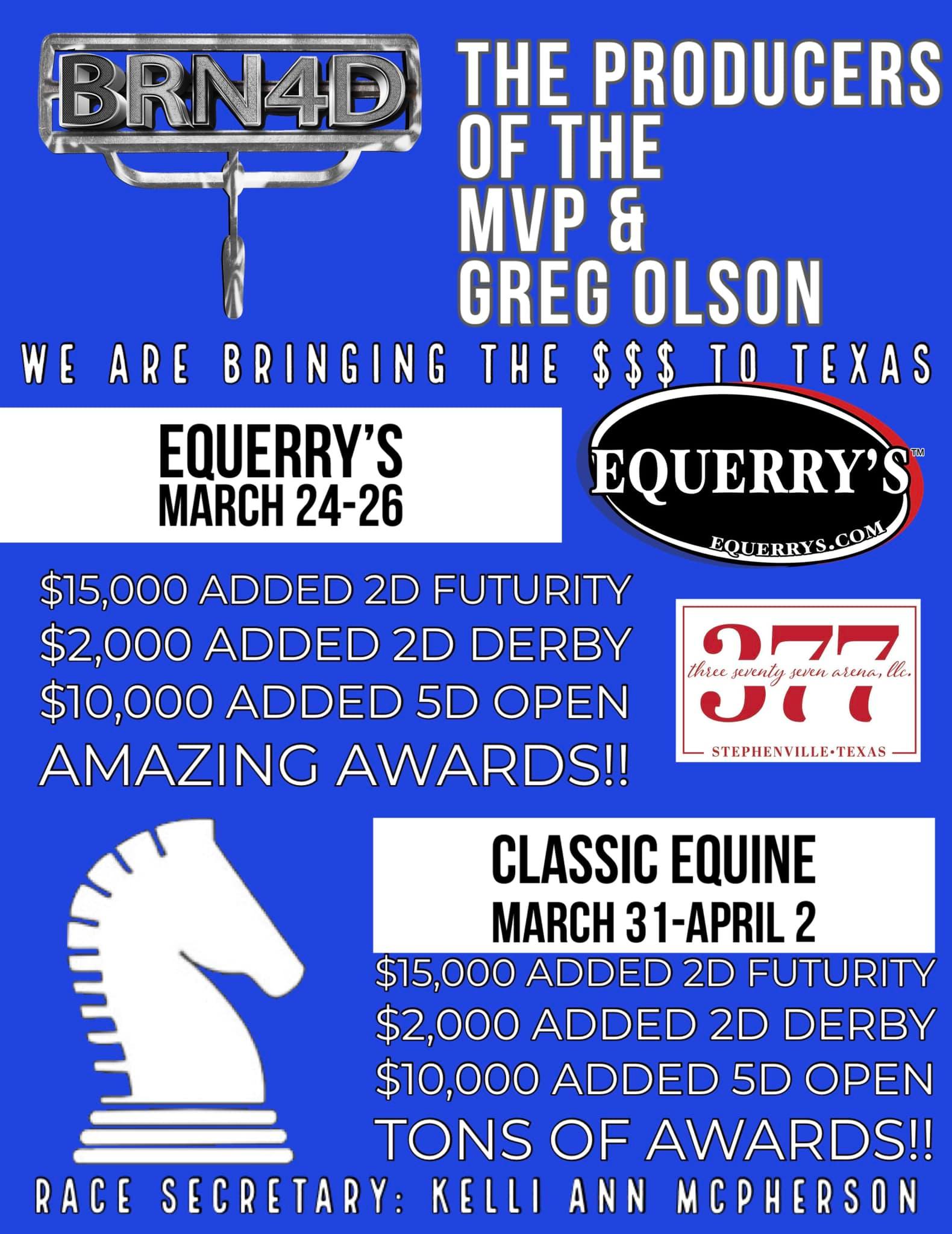 Equerry's Futurity, Derby and Open Barrel Race