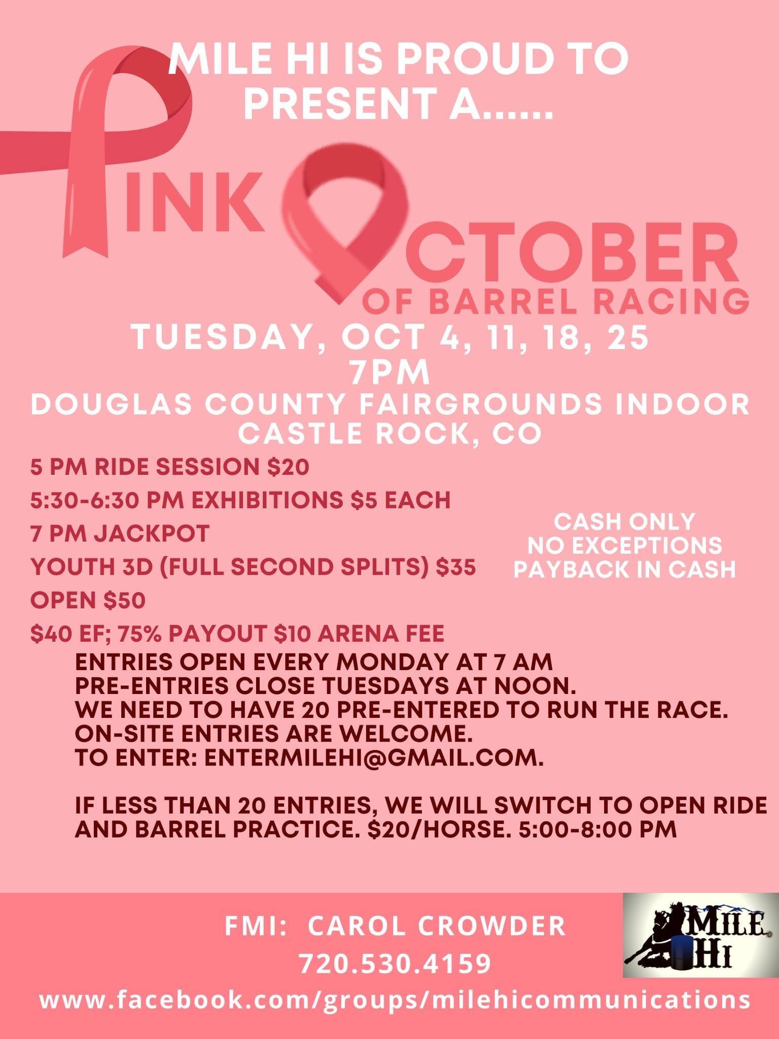 Pink October Of Barrel Racing