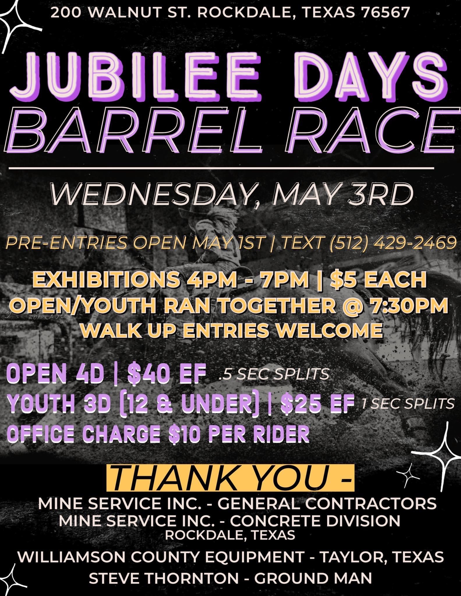 Jubilee Days Barrel Race