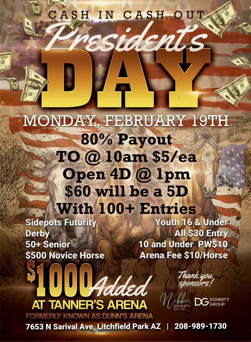 Cash In Cash Out Presidents Day