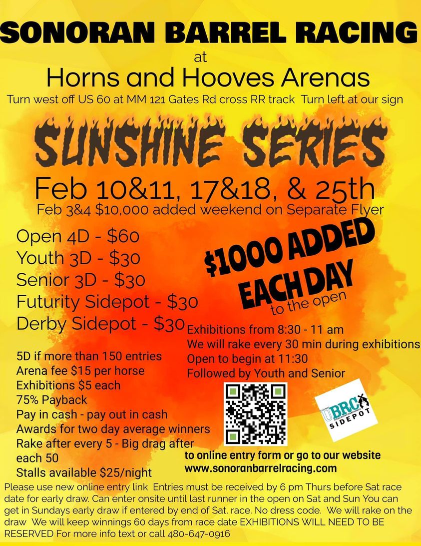 Sonoran Barrel Racing at Horns and Hooves Arenas