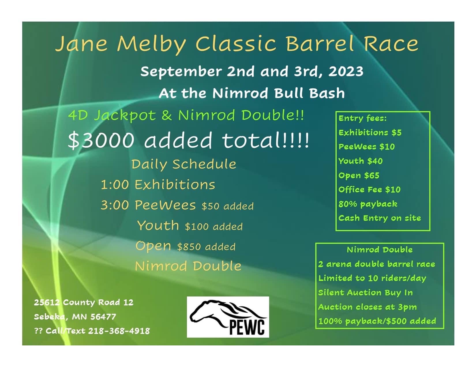 Jane Melby Classic Barrel Race