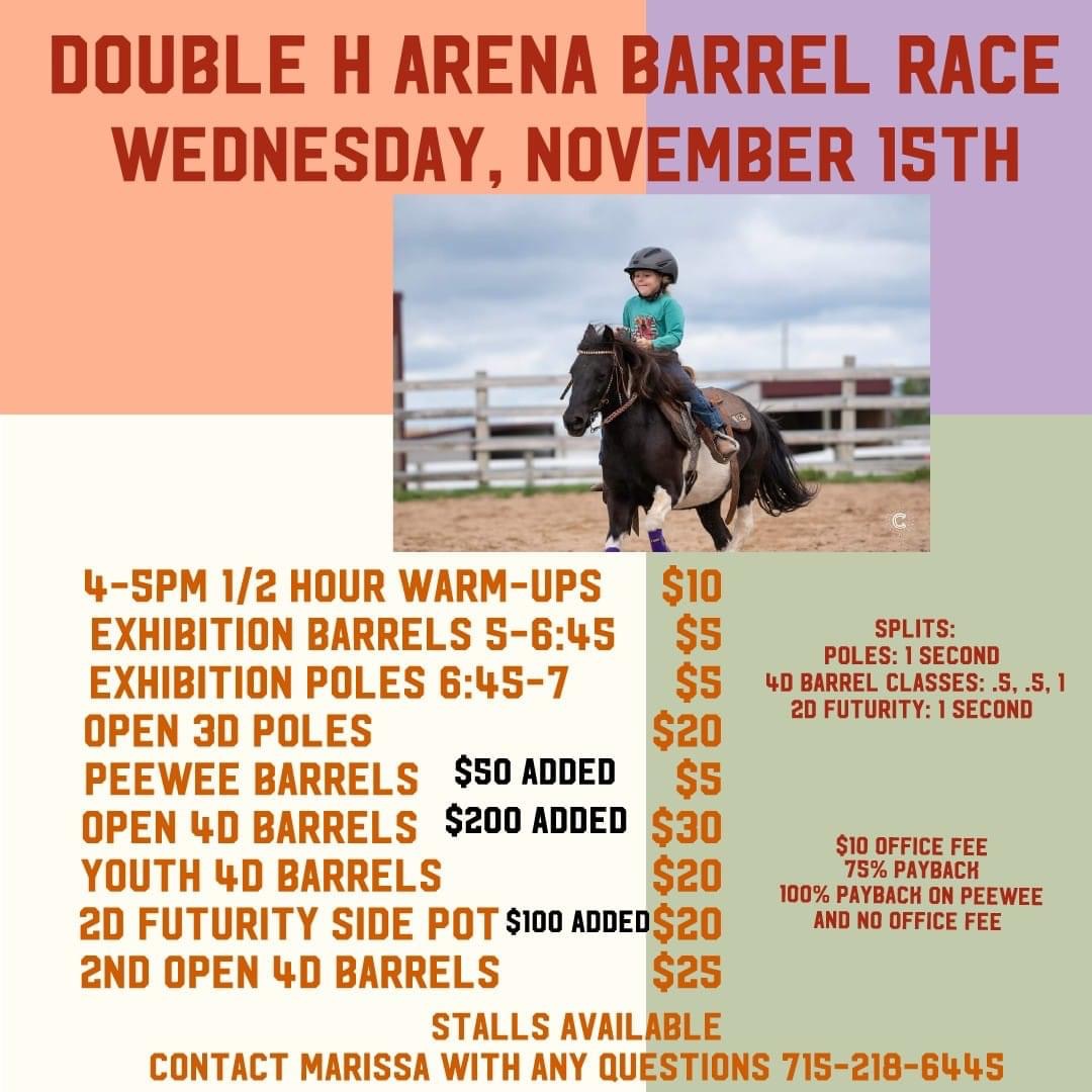 Double H Arena Barrel Race 