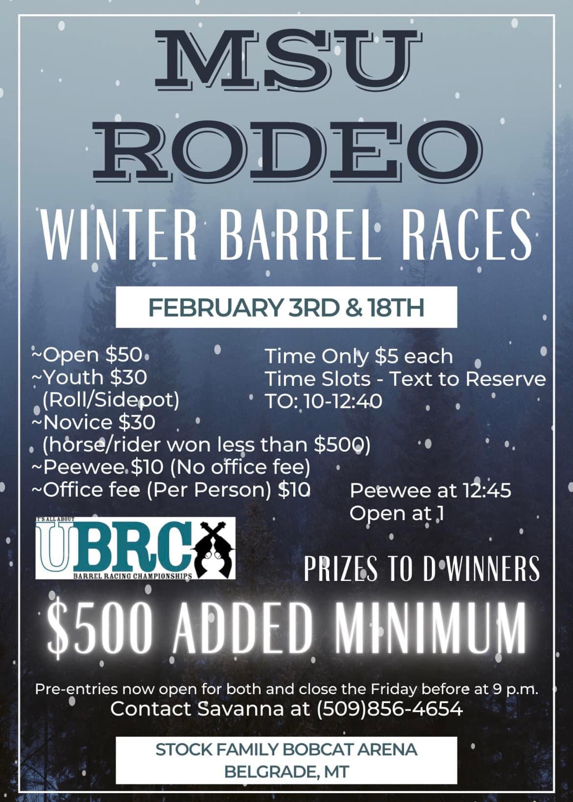 MSU Rodeo Winter Barrel Races