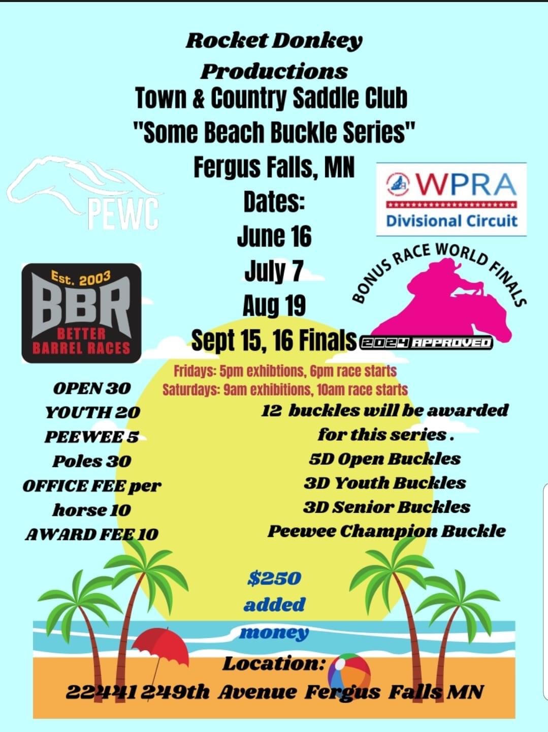 Rocket Donkey Productions Town & Country Saddle Club ‘Some Beach Buckle Series’
