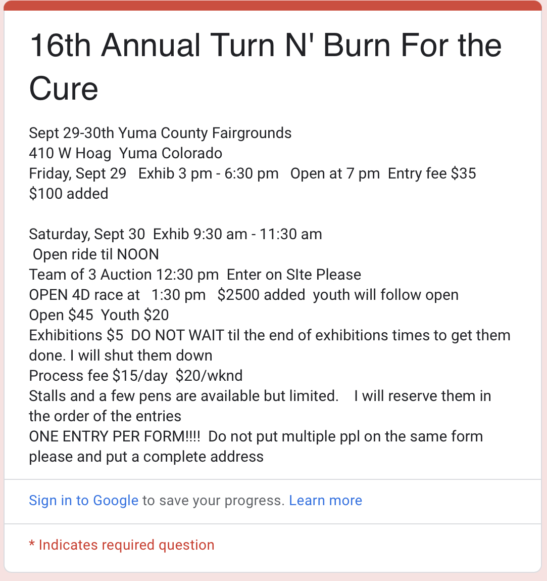 16th Annual Turn N’ Burn For the Cure