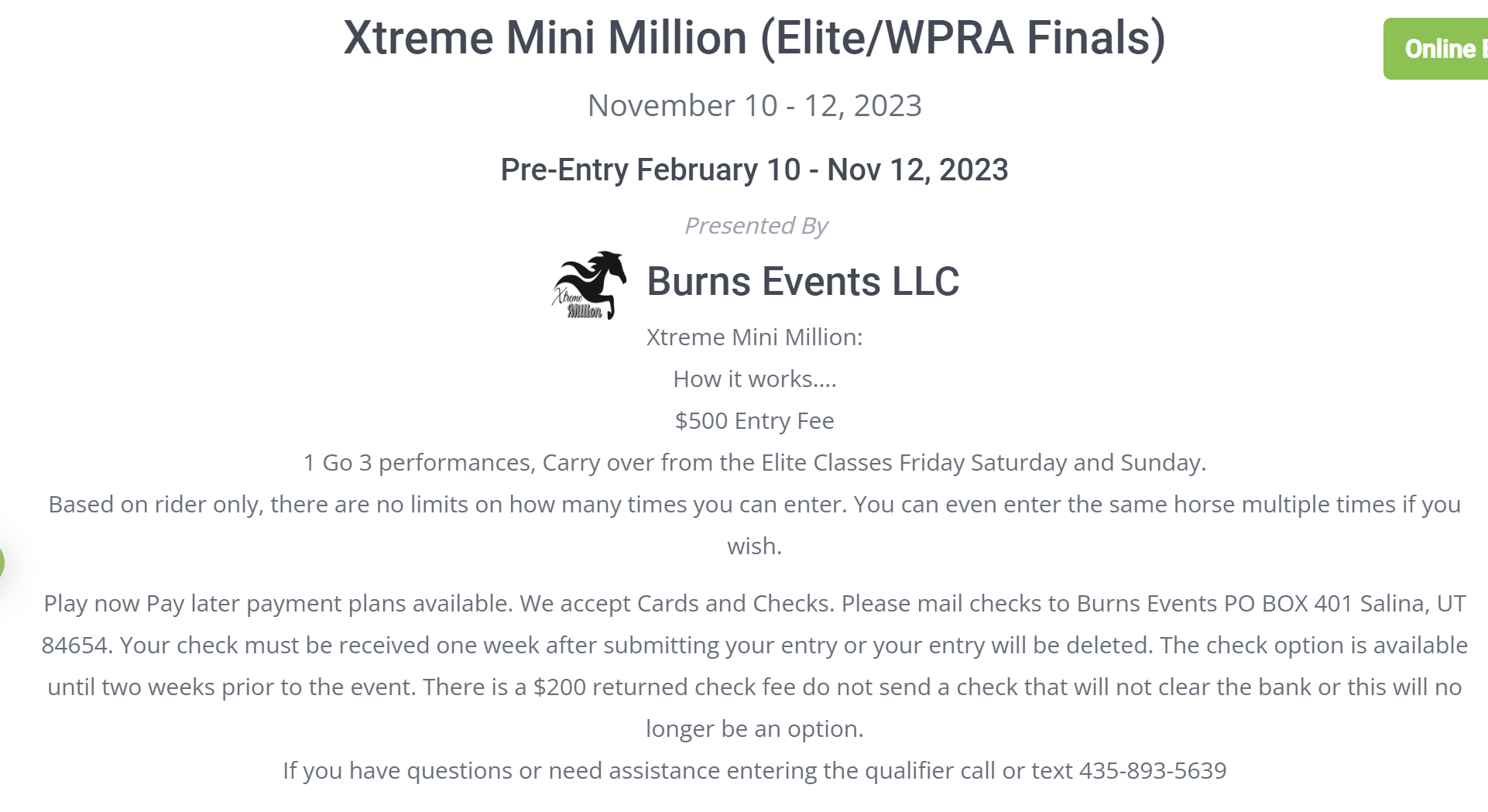 Xtreme Mini Million WPRA Finals Waco