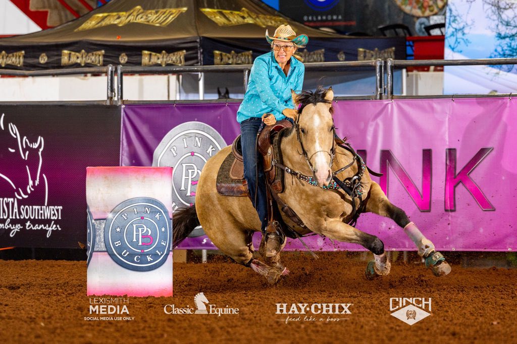 TJ staying SOLID in the Premier Pink Buckle!